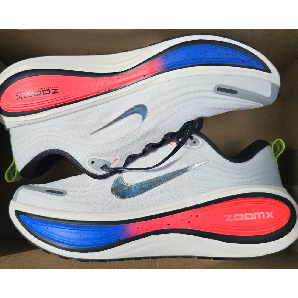 Nike Vomero Plus Mens 12 White Metallic Silver Black IR2984-100 Like New